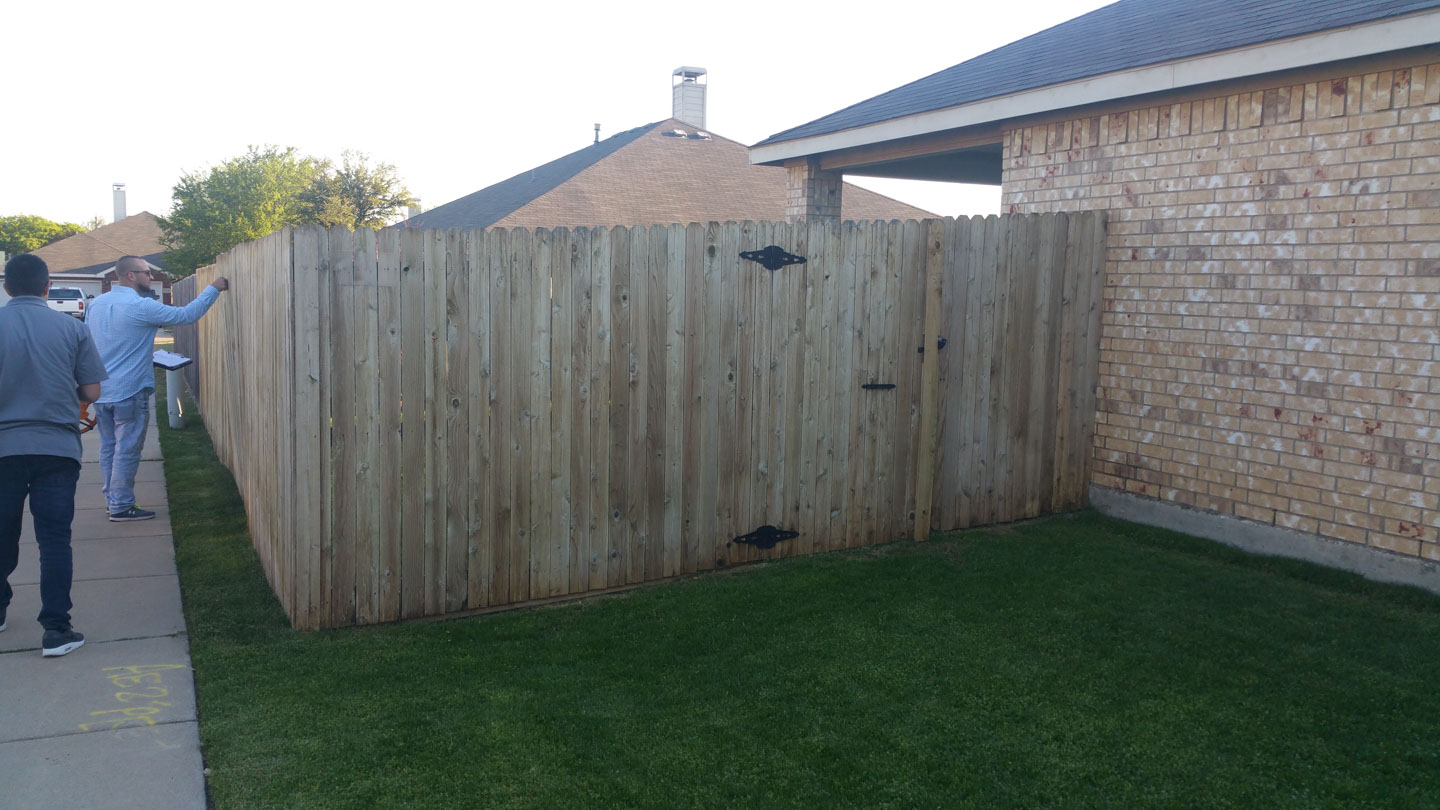 before fence repair